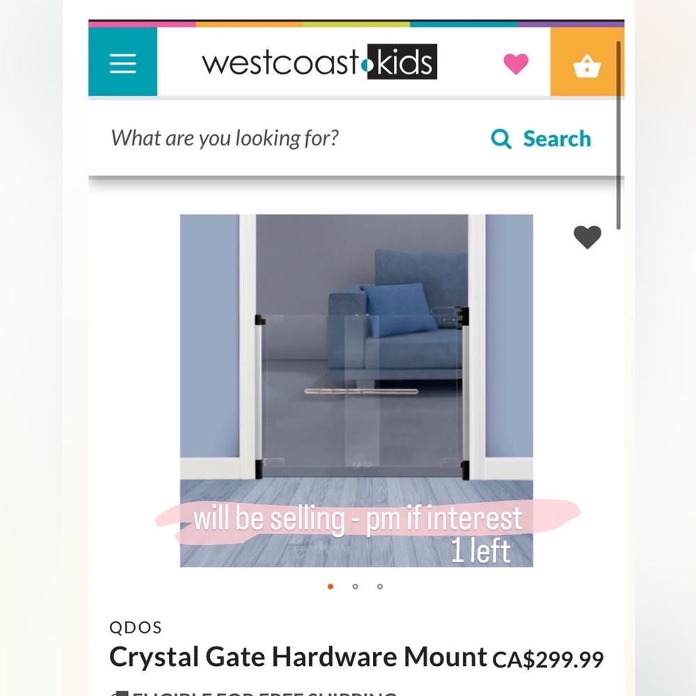 Acrylic/Crystal baby/pet gate